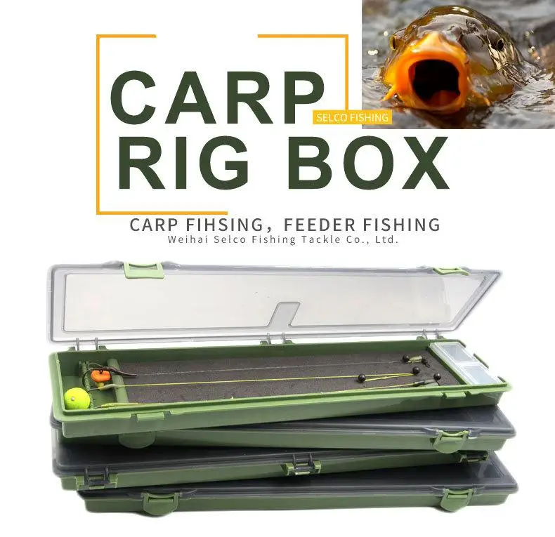 Carp Fishing Terminal Tackle Organizer Box Stiff Hair Rig Board with Pins Carp Fishing Rig Box Wallet Rig Storage Box