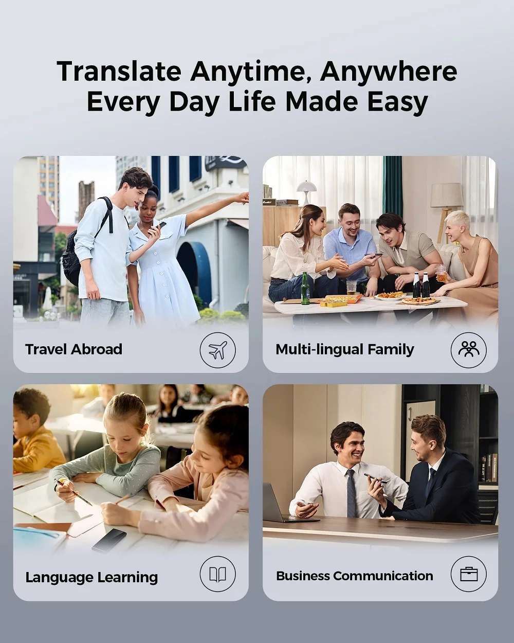 iFLYTEK Translator 4.0 Screen Protector Face to Face Bidirection Simultaneous Translation 60 Languages ​​and 18 Offline Pack
