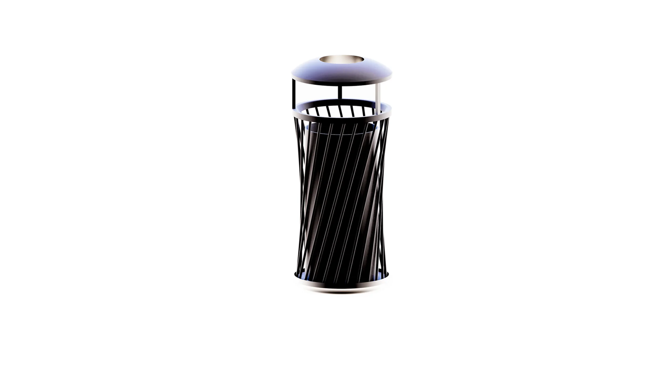 is made of outdoor trash cans that can stand and be used in public spaces in parks and gardens