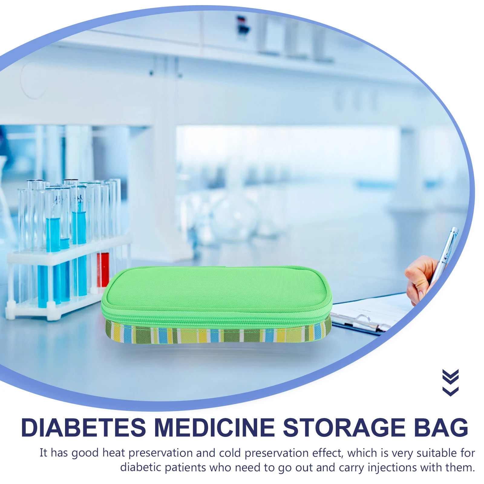 Insulin Travel Case Portable Cooling Bag Refrigerated Medical Pouch Compact Lightweight Thermal Storage for Injection