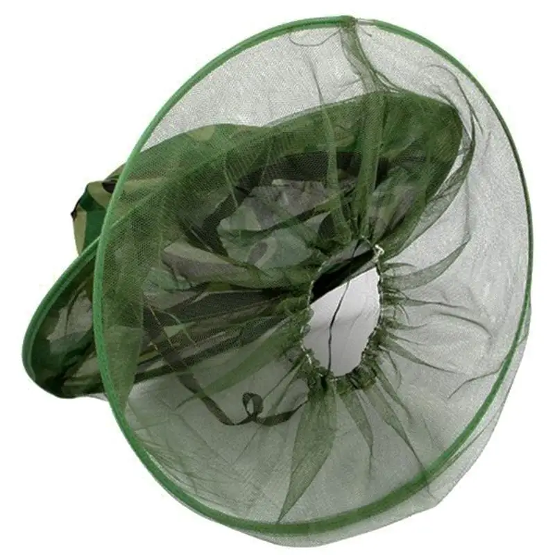 Anti-mosquito Mesh Hat Outdoor Fishing Cap Beekeeping Net  Travel Insect Garden Breathable Mosquito Long Camouflage Covers