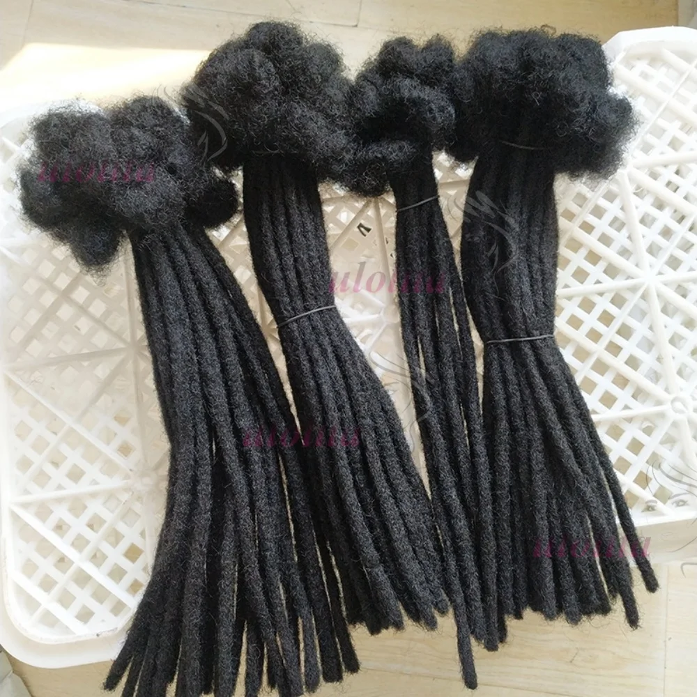 0,4 cm Echthaar-Microlocks Dreadlocks-Extensions für den ganzen Kopf, handgefertigt, dauerhaft, für Frauen, Echthaar-Locks – Detail 6