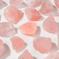 50g/Bag Natural Rose Quartz Raw Stone Pink Rough Pink Quartz Unpolished Home Garden Decoration Ornaments 4