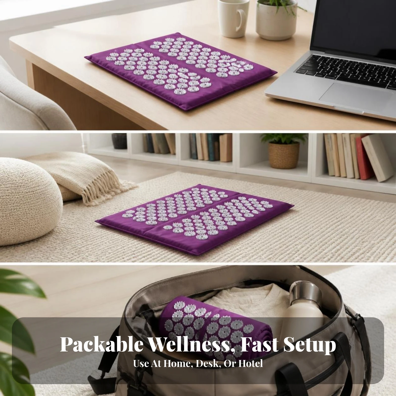 Foot Acupressure Mat Lightweight Foot Massage Mat Compact Relaxing for Home, Office