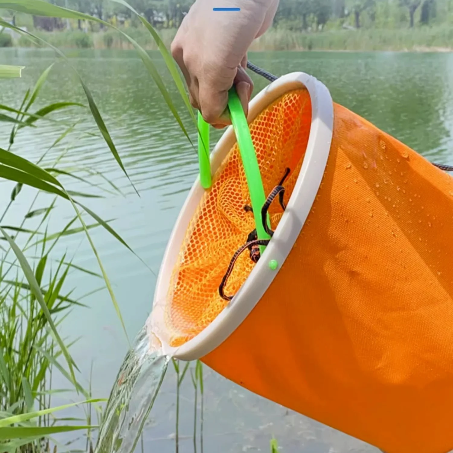 2/3/5/7/11L المحمولة دلو صيد دائم أكسفورد القماش خزان المياه لصيد الأسماك التخييم في الهواء الطلق حقيبة الأسماك الحية لون عشوائي 1 قطعة #4