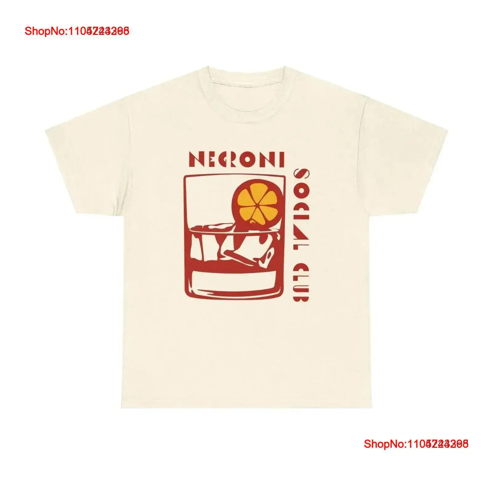 Negroni Social Club T Shirt vintage Washed Casual Stylish graphic Slightly Versatile Comfortable streetwear vintage Washed