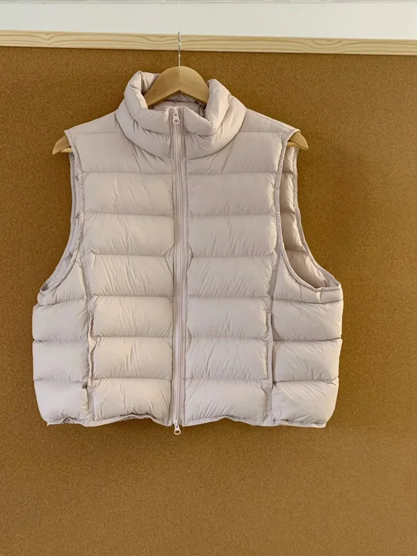 

Faionable Cotton Vest Women's Autumn Winter Thiened Pure Color Stand Collar Svel Outerwear Commute Sle Zipper Clo...