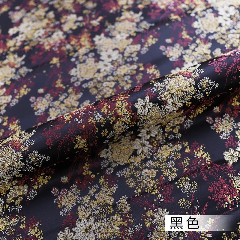 250*75cm Brocade Satin Fabric Beautiful Dress Fabric Material for Making Cheongsam and Kimono Cloth