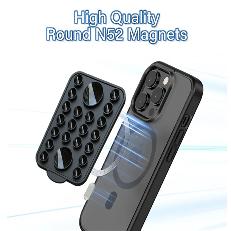 Magnetic Silicone Suction Cup Phone Case Stand For iPhone 13/14/15 Universal Bracket Phone Hands-Free Mirror Shower Phone Holder