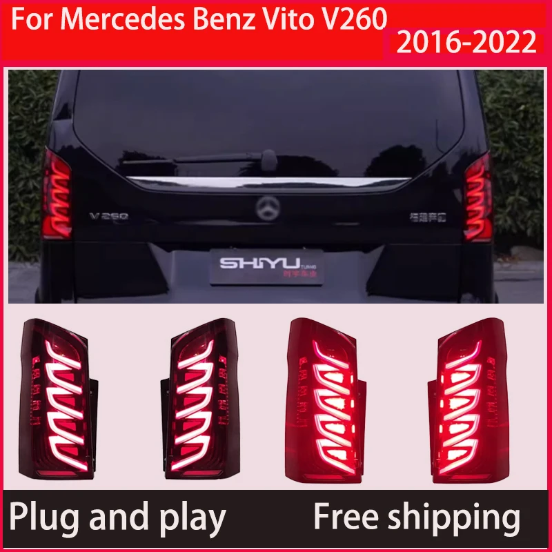 

For Mercedes Benz Vito V260 LED Rear Taillamp Assembly 2016-2022 Models Modified With Dynamic DRL Running Water Turn Signal