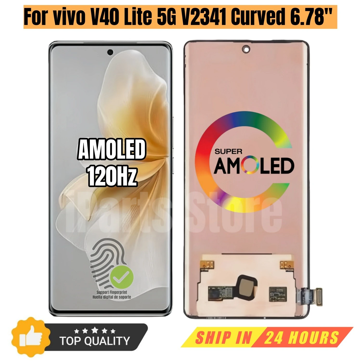 iparts-replacement-new-display-for-vivo-v40-lite-5g-v2341-678-inch-120hz-curved-amoled-touch-screen-with-frame-assembly-oem