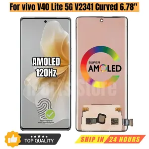 Bilashmart iParts Replacement BackShell Display vivo V40 Lite 5G V2341 6.78 inch 120Hz Curved AMOLED Touch Screen With Frame Assembly OEM