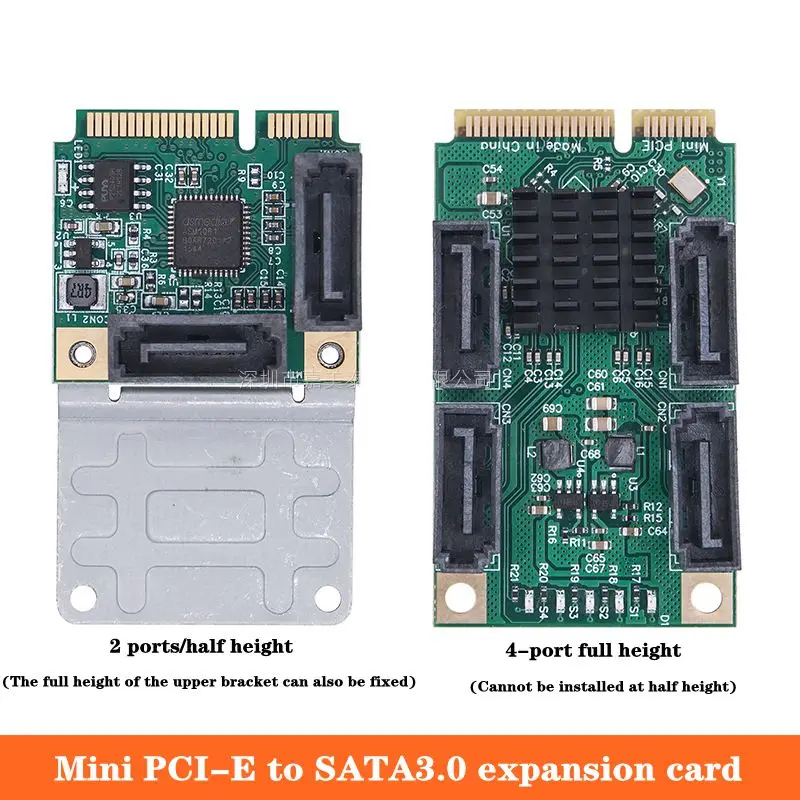 Mini PCI-E To SATA3.0 Expansion Card Sata Serial Port Card Mini PCI-E Hard Disk Expansion Card 2-Port 4-Port
