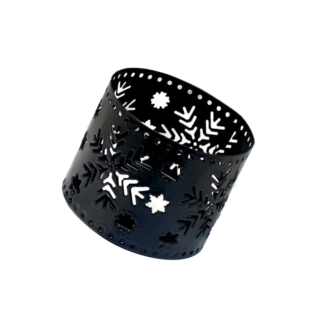 

Iron Christmas Holder Hollow Snowflake Pattern Desktop Pen Holder For Home Wedding Party Decoration Holders