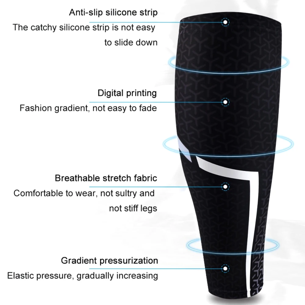 1/2PCS Calf Compression Sleeve for Men Women – Leg Pain Relief for Running Basketball Football Cycling Outdoor Fitness Protector