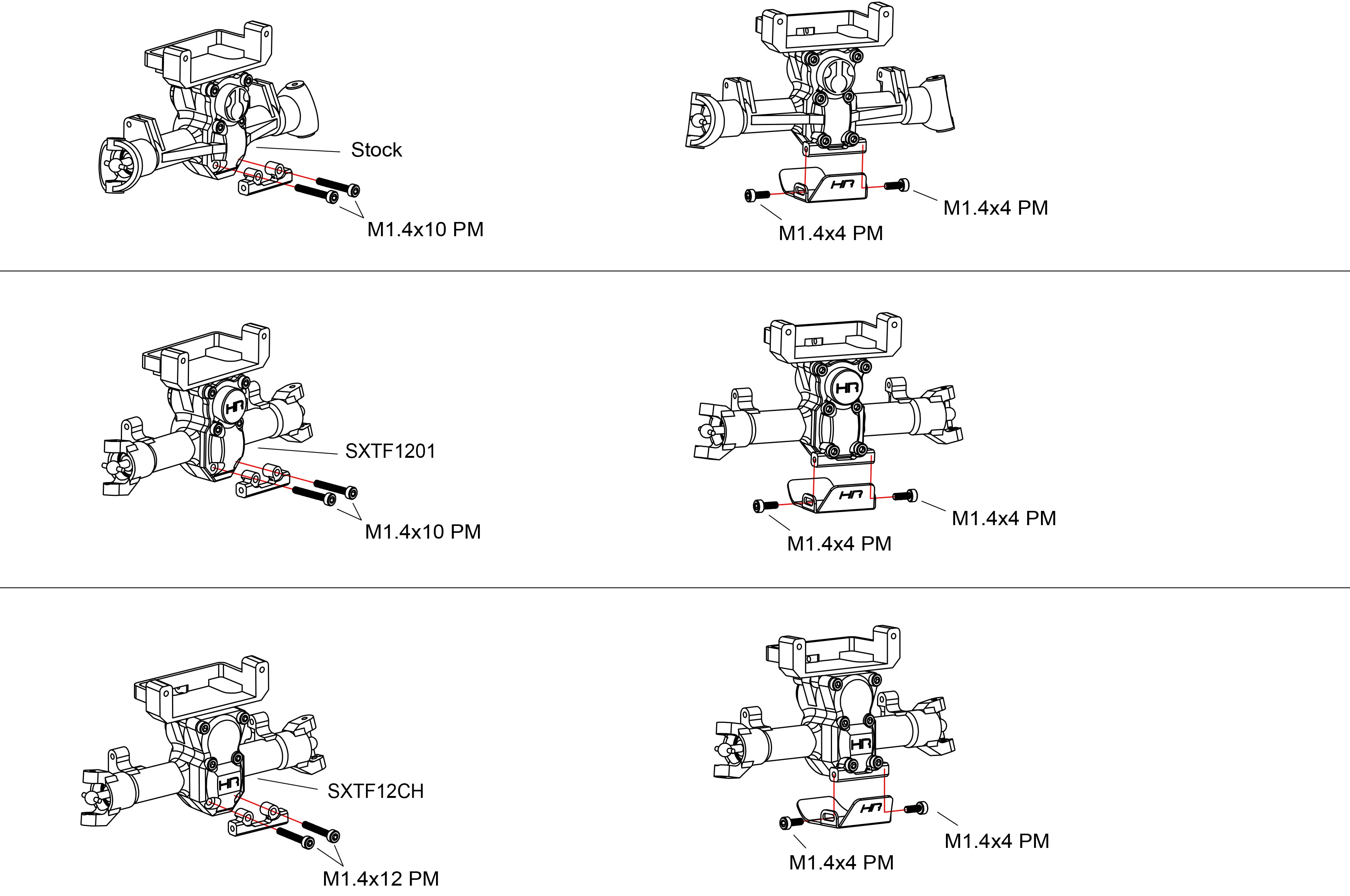 HR-Edelstahl-Unterfahrschutzplatte für Vorder- oder Hinterachse für AXIAL SCX24