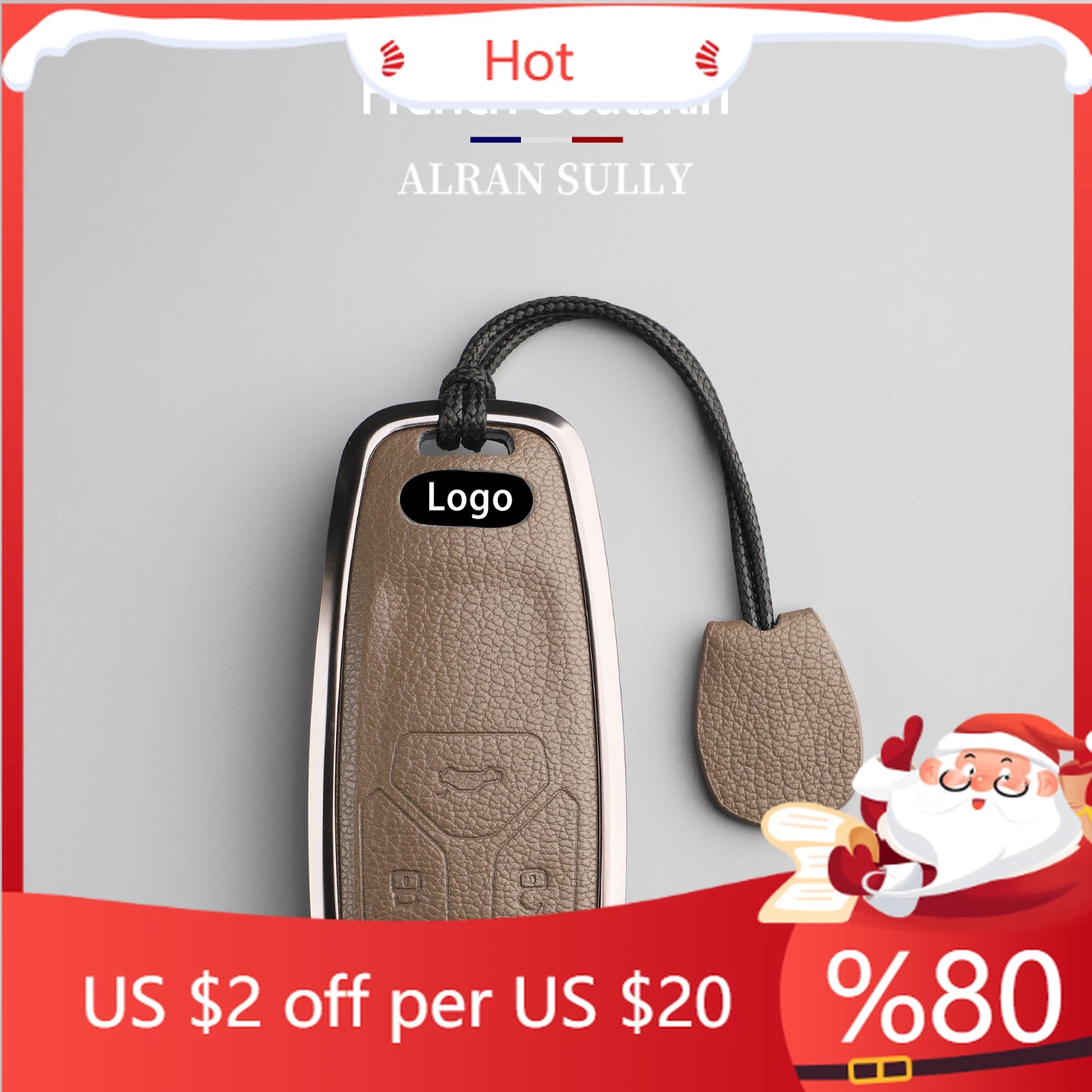 

Горячий чехол для ключей Audi A4L, пряжка Q5L, натуральная козья кожа A5, металлический корпус S4, штекер S5, сумка A3, внутренние наклейки Q7 hig