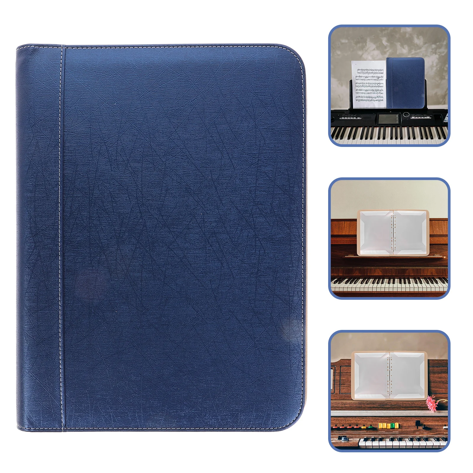 

A4 Transparent Portable File Folder Office Document Organizer File Storage Organize Music Score Sheets
