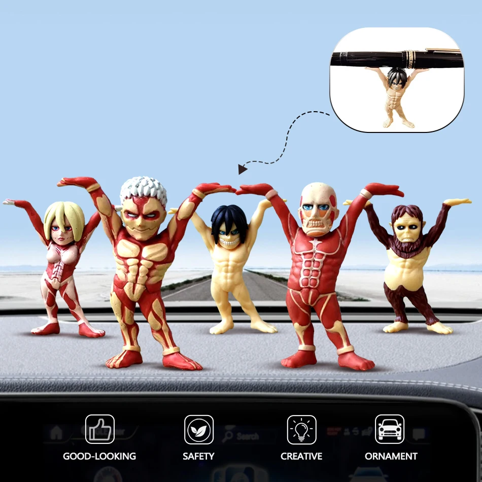 

5 шт., фигурки «Атака Титанов», Shingeki No Kyojin, женский Титан, аниме, фигурка, держатель для ручек, кавайная модель, игрушка для детей, подарки