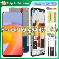 Display for Oppo A54 4G CPH2239 Lcd Display Touch Screen Digitizer Assembly with Frame for Oppo A54 5G CPH2195 OPG02 Tested