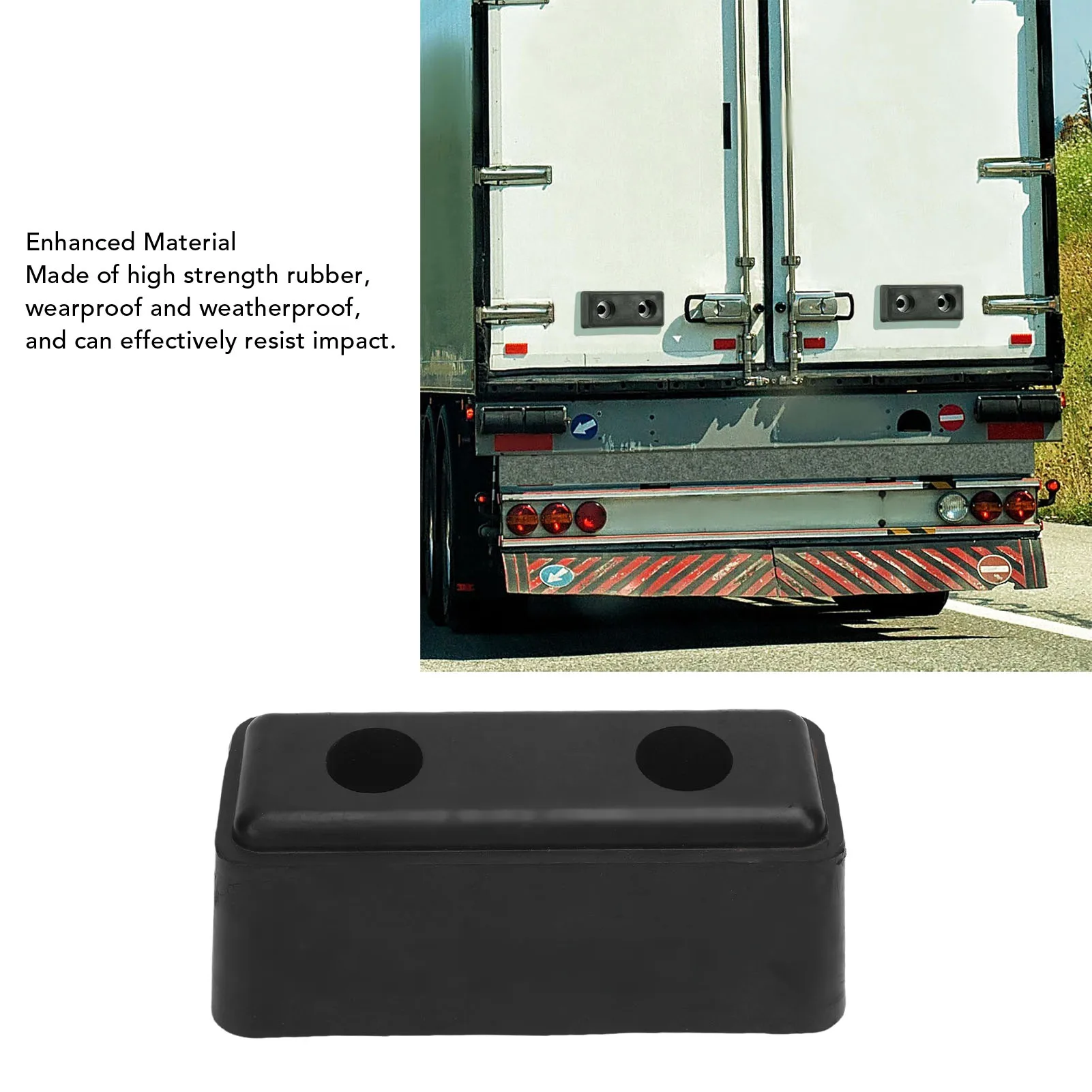 

Rubber Dock Bumper Pad Truck Trailer Ramp Door Bumper Stop for RV Marine Boat Dock Cargo Trailer Black