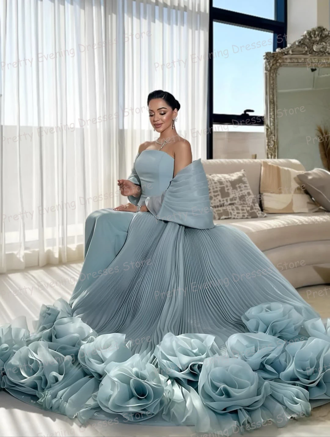 

Роскошные вечерние платья с 3D цветами, женские платья русалки для выпускного вечера без рукавов и открытой спины, модные платья по индивидуальному заказу, Vestidos De Novia, вечерние гала-концерты