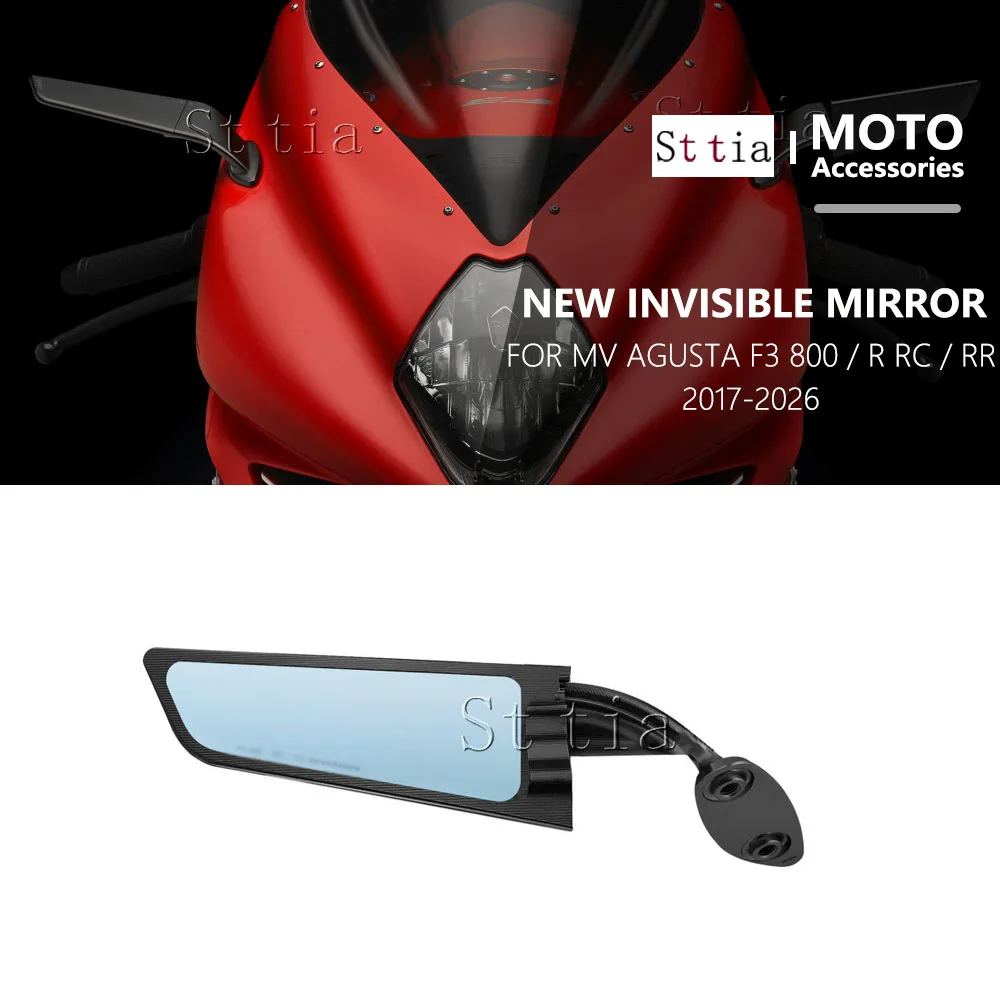 

New For MV Agusta F3 800 R F3 800RC 800RR 2017-2026 Motorcycle Accessories Rearview Mirror Adjustable Aluminum Wind Wing Mirrors