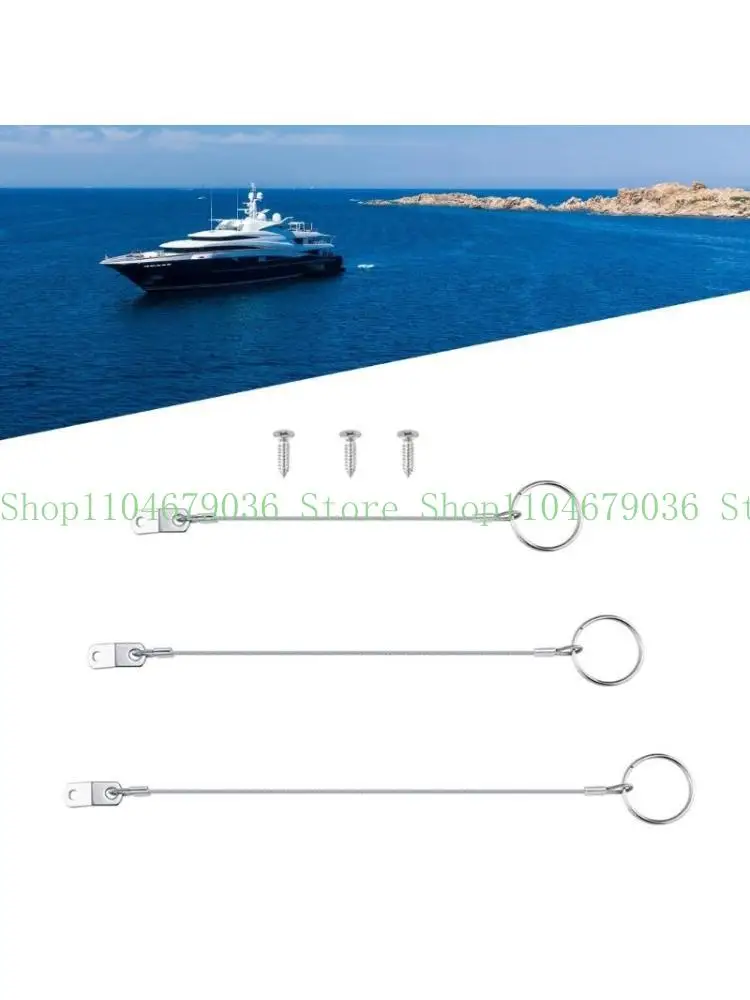 652F 150mm/240mm/300mm Lanyard Cable Stainless Safety Tether Wire Quick Release Pin
