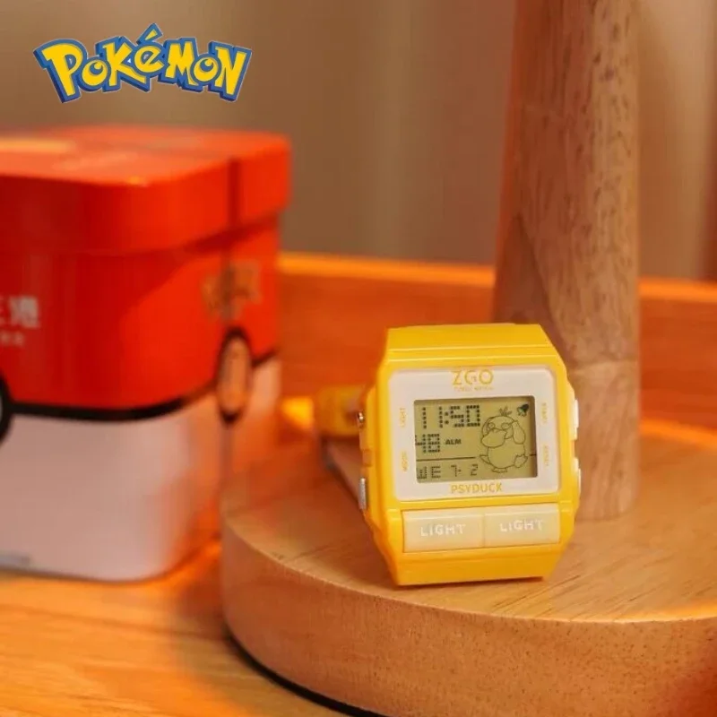 New Genuine Pokemon Joint Zgo Anime Psyduck Charmander Waterproof Watches Luminous Sports Electronic Watch Boy Girl Student Gift