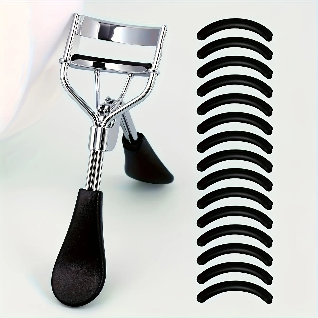 1 pcs Portable Eyelash Curler - Curved Wand, Clump-Free Curling, Lift & Widen Eyes, for Women, 4 Seasons & 11 Holidays Use