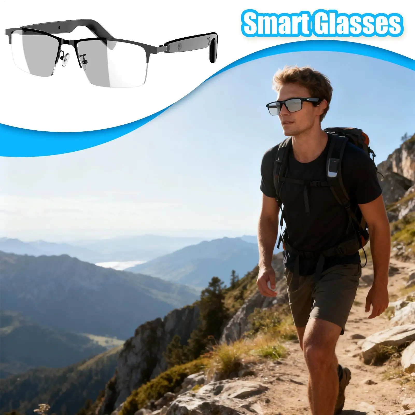 

Аудиоочки, умные беспроводные водонепроницаемые очки, очки для аудиоплеера для технических энтузиастов, занятых профессионалов, любителей музыки