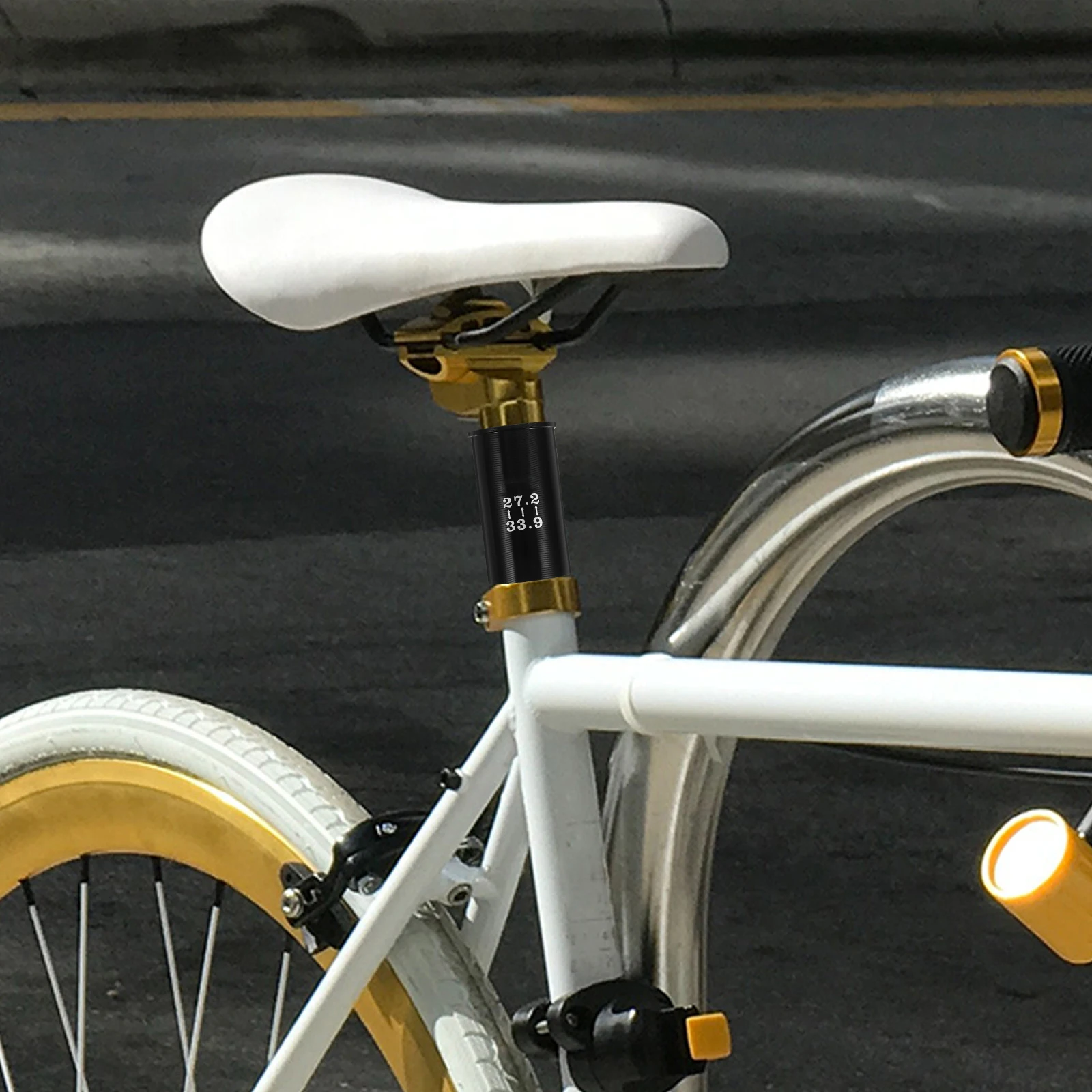 

2pcs Seat Post Adapter 27.2Mm To 30.9Mm High Grade Aluminum Alloy Anodized Surface Cnc Machining Sturdy Durable Bike Reducing