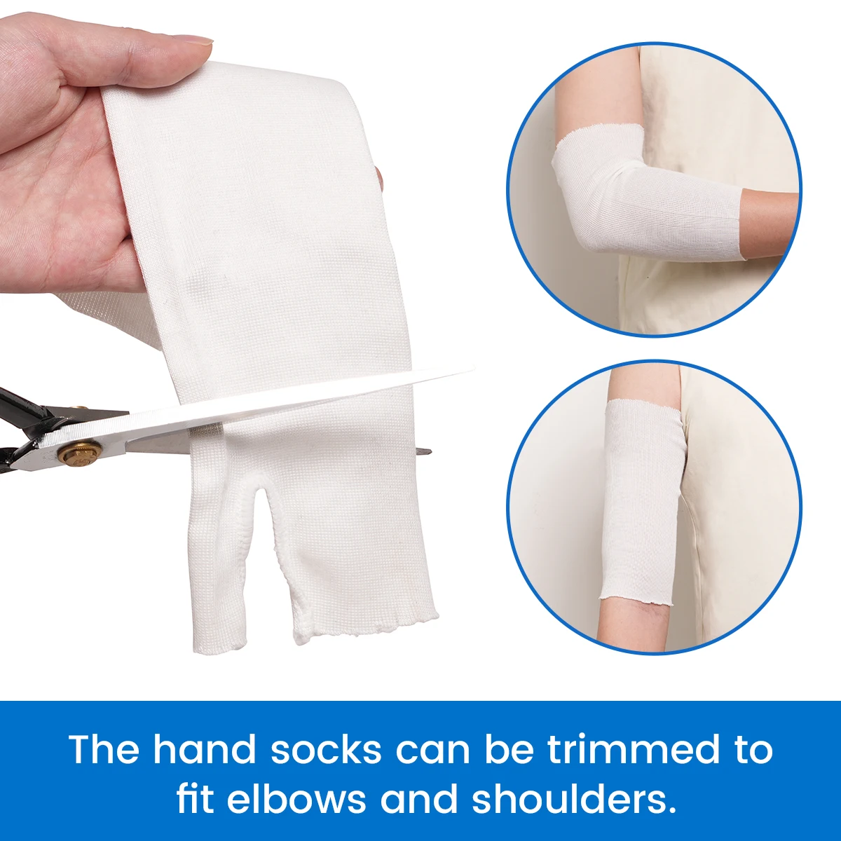 VELPEAU Tubular Stockinette, Elastic Wrist Liner for Skin Protection and Less Irritation, Breathable Hand Socks for Splint 10PCS