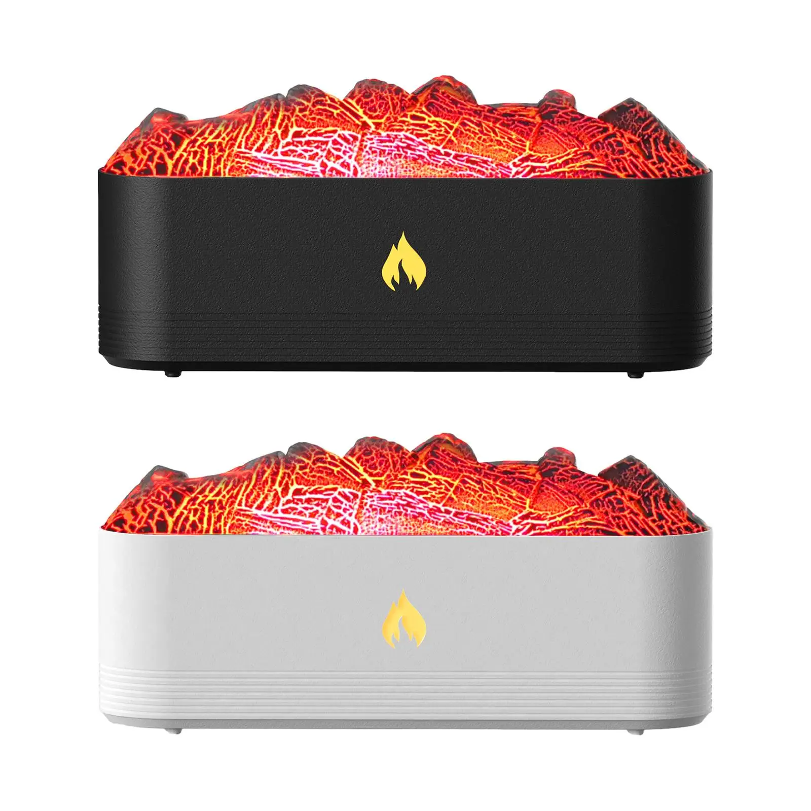 محاكاة لهب الزيت العطري الناشر ، متعددة الأغراض 7 أضواء ملونة ، مرطب النار للمكتب ، سبا ، المنزل ، اليوغا ، غرفة نوم