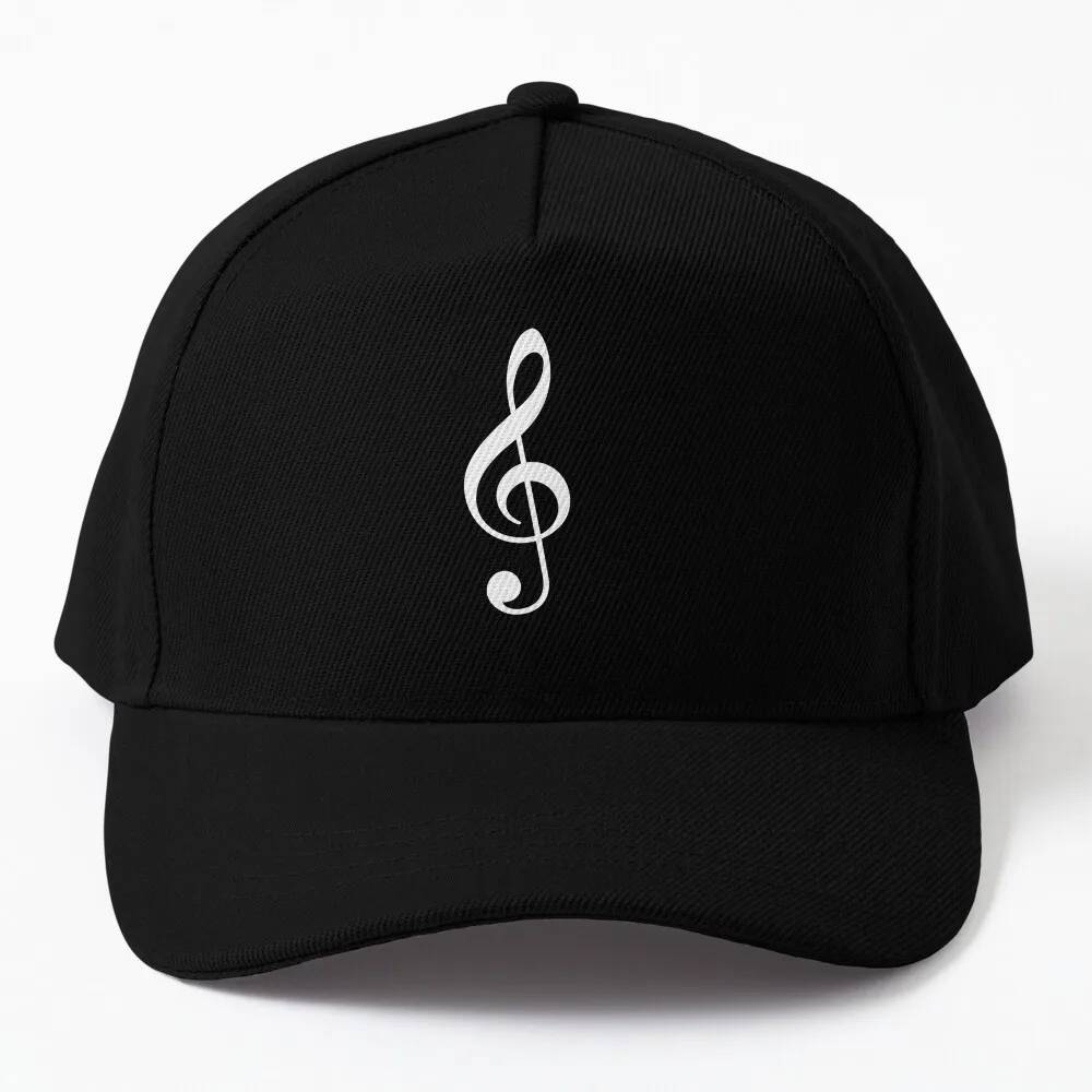 White Treble Clef symbol Baseball Cap New In Hat Golf Cap Fashion Beach derby hat Men Hat Women's