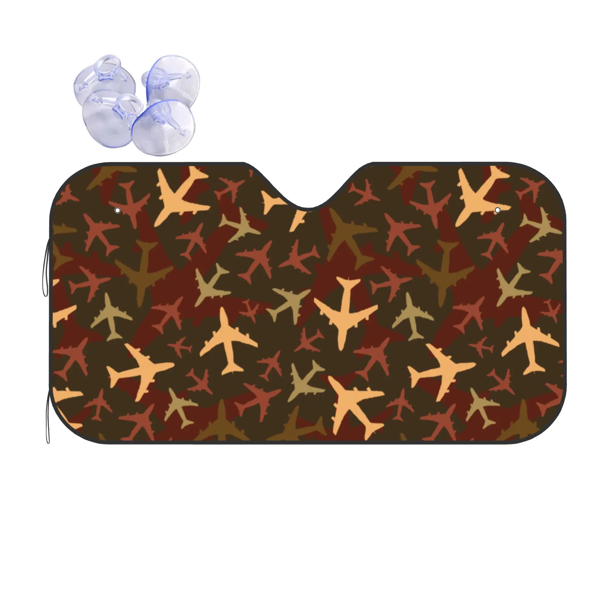 Car Front Windshield Sun Visor Heat Insulation Cover Aviation Airplane Camouflage Car Sun Shade Covers Car Solar Protection