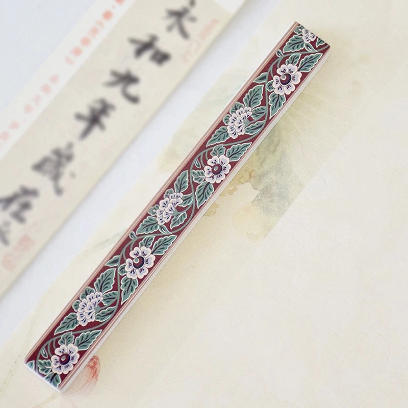 Chinese Calligraphy Paperweight Brass Dunhuang Pattern Color Printing Calligraphy Paperweight Chinese Painting Calligraphy Tools