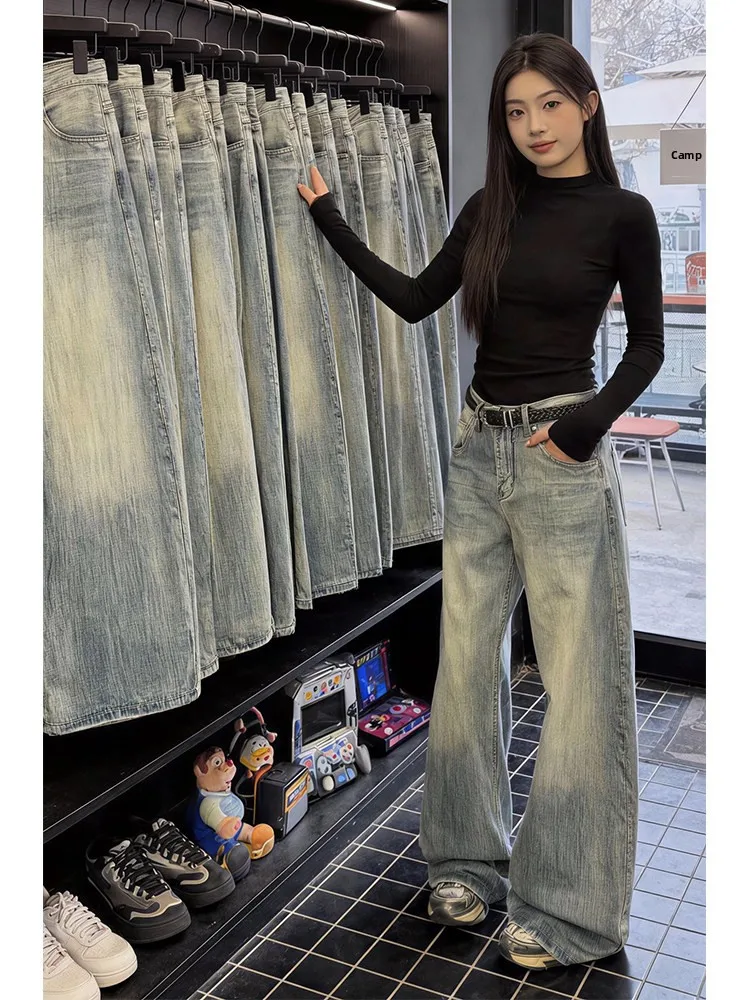 

Мужские джинсы American Sle Fce Lined: весенние, свободные, прямые, зауженные, широкие, модные, слегка расклешенные, с эффектом похудения