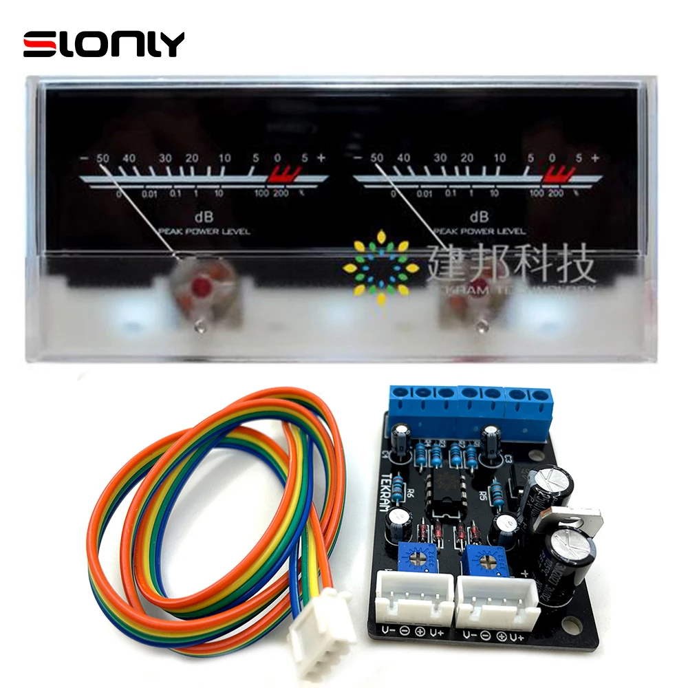 

1pcs P-59WTC VU Meter + 1pcs Driver Board Head Audio DB Level Panel Power Amplifier DAC Power Sound Pressure Meter w/Backlight