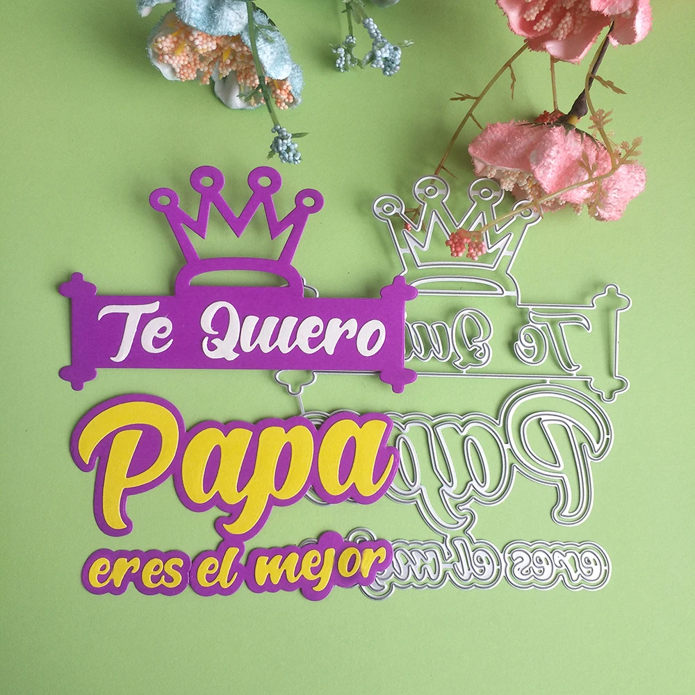 

New I LOVE YOU PAPA PRAY THE BEST cutting dies DIY scrapbook, embossed card, photo album decoration, handmade crafts