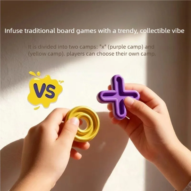 男の子と女の子の両方に適した9マスのXO三目並べボードゲーム、論理的思考を訓練するための早期教育卓上ゲーム、子供の教育玩具、クリスマス、春節、元旦、誕生日に適しており、男の子と女の子の玩具に適しています。