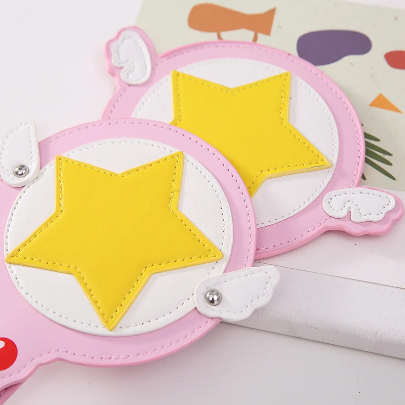 Kawaii Anime Cardcaptor Sakura Magic Wand Toy Card Case Bus Card Holder Cerberus Princess Pink Cute Star Rod Toy