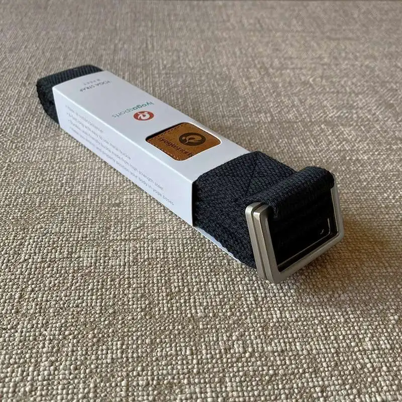 244 x 3,8 cm Yoga-Gurt, langlebige Baumwolle, verstellbar, für Yoga, Pilates, Tanz, Dehnungsgürtel, Fitness-Übungsgeräte – Detail 13