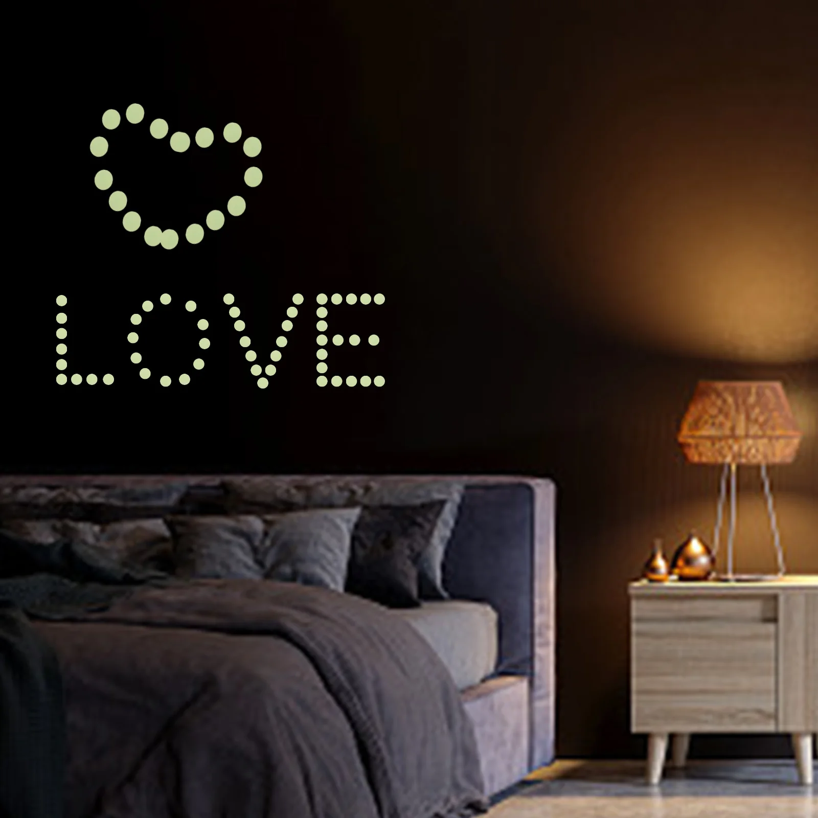 Diy Glow In The Dark Wall Stickers Fluorescent PVC Round Dot Luminous Decals for Creating a Stimulating Learning Space