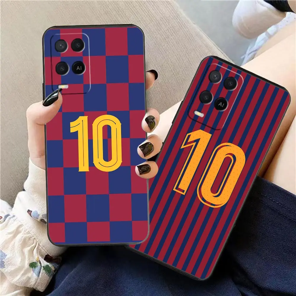 Case For OPPO A94 A93 A83 A79 A78 A76 A74 A73 A59 A57 A55 4G A53 5G A33 A17 A16 A15 Case Football Uniform Numbers 10 7  11 29