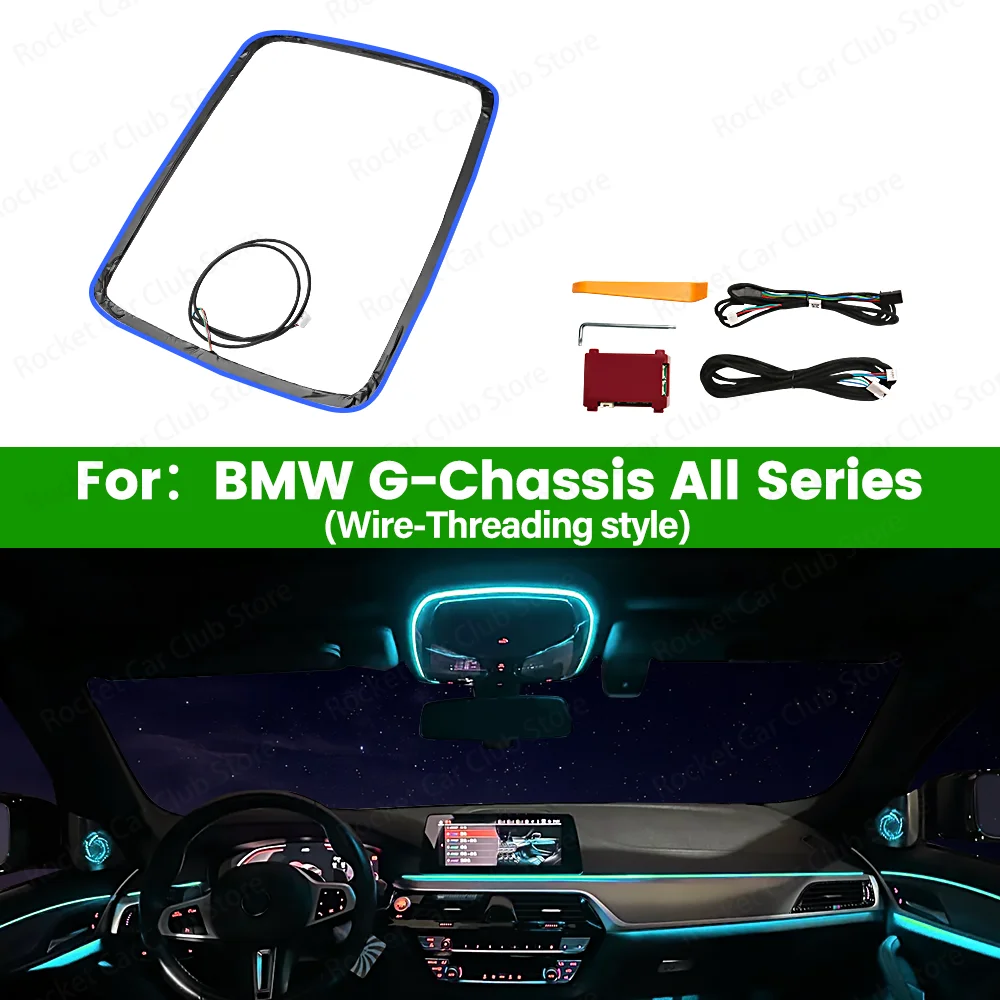 

For BMW 2 3 4 5 6GT 7 8 Series G20 G30 G05 G06 G07 G01 G60 G70 Car LED 11 Color Ambient Light Wired Reading Light