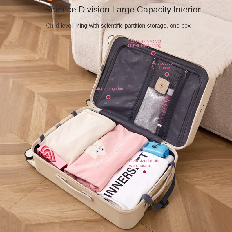 حقيبة أمتعة مفتوحة من الأمام للرجال والنساء سعة كبيرة 20-26 بوصة حقيبة تروللي بعجلات حقيبة سفر إطار من الألومنيوم الأمتعة