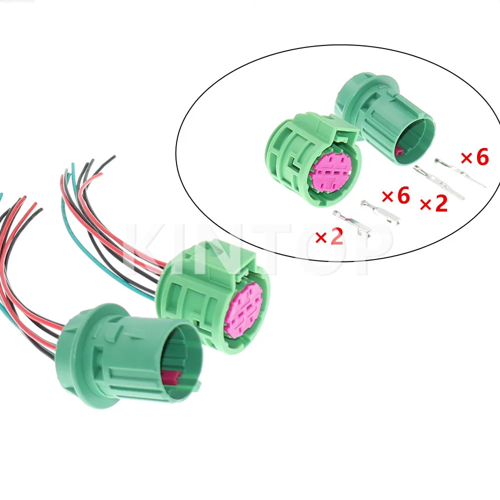 1 Set 8 Pins 13606031X Car Headlight Socket Cable Harness Auto Electronic Connector AC Assembly For Fiat 500X Pendor 500