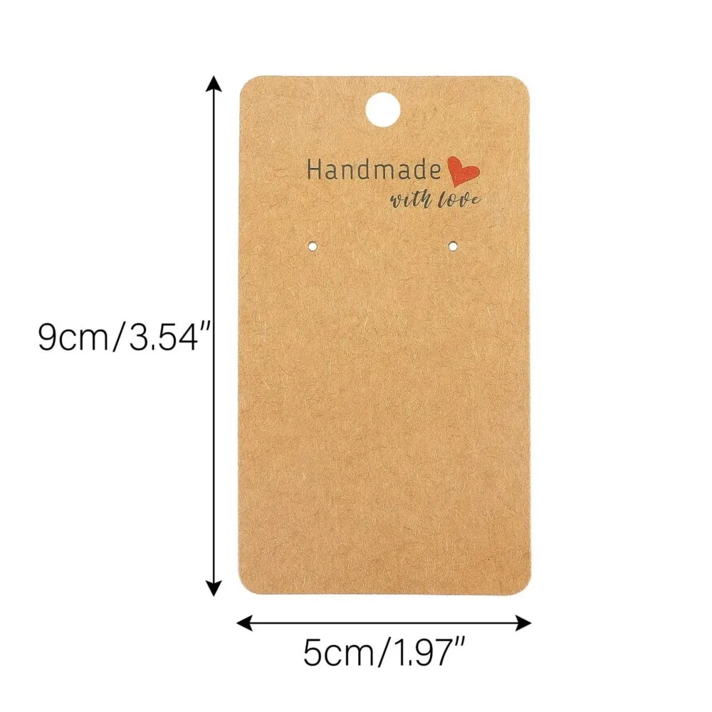 50 pz/lotto 5x9 cm Orecchini di Carta Display Hang Tag Carte FAI DA TE Ear Stud Gioielli Pacchetto di Stoccaggio Forniture Accessori Piccola Affari