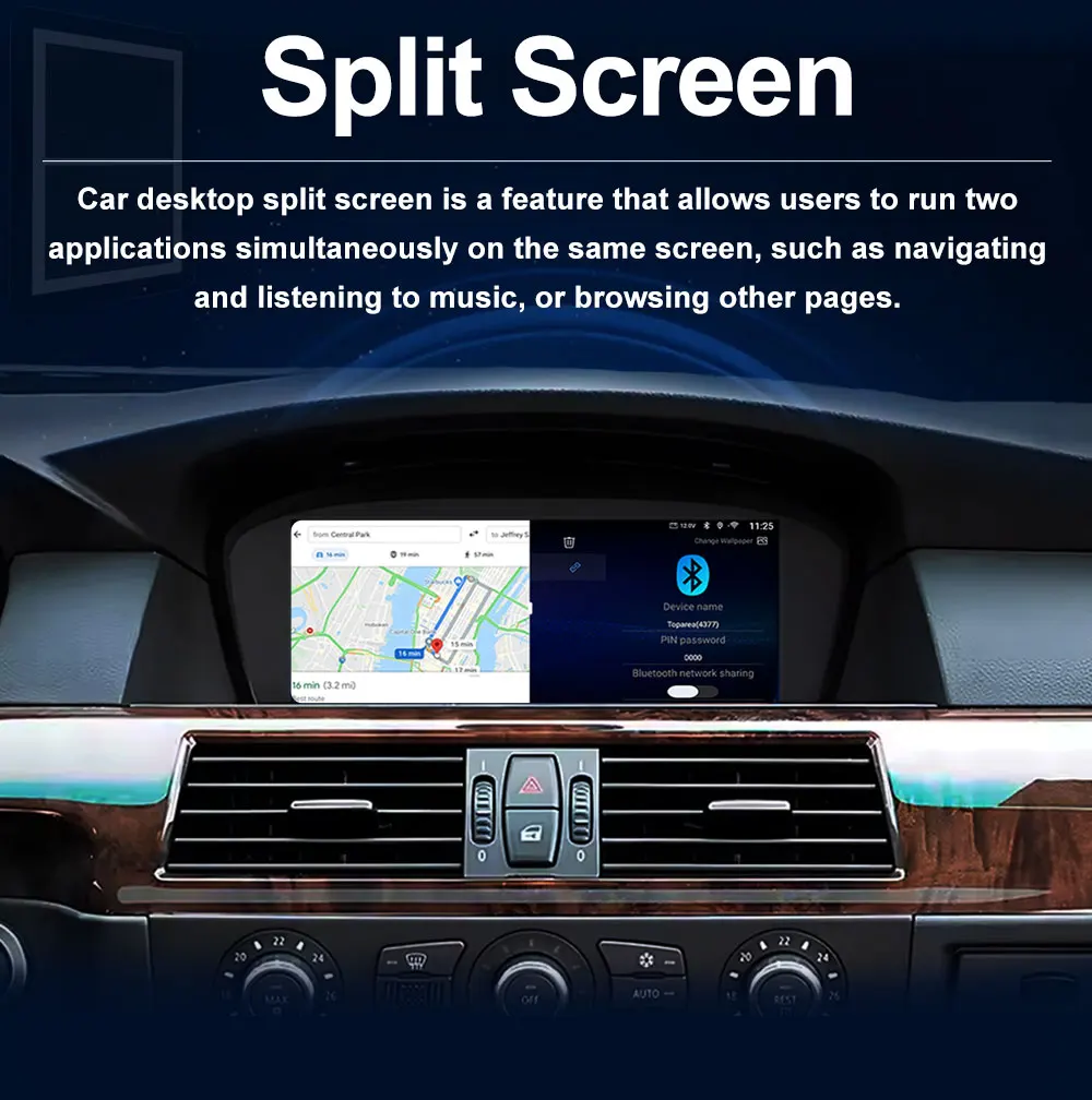 8.8 '' Car Video Multimedia Player Android 16 BT for BMW 3/5 Series E60 E61 E90 E91 E92 E93 2005 - 2012 CCC CIC System GPS Navi view 4